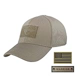 Condor Flex Tactical Cap (Tan, L/XL) + 2 FREE Flag Patches