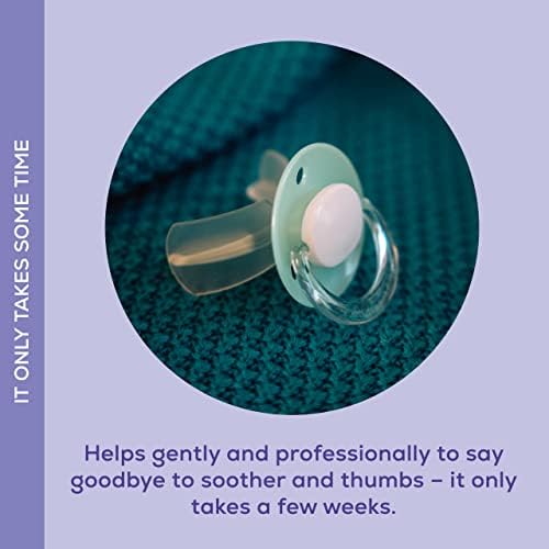Dentistar® STOPPi Soother Weaning Dummy for Babies and Toddlers Aged 24+ Months, with Silicone Teat and Bite Block, BPA- and PVC-Free Materials and Made in Germany - Cyan