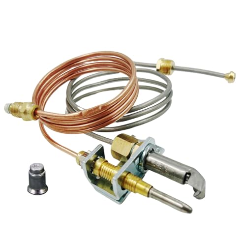 Mensi Replacement Pilot Burner Assembly for Rebertshaw 36\" Leads for Natural Gas and LP (102), Compatible for Model HPC-102-36 (102 Pilot Burner Assembly NG with LP)