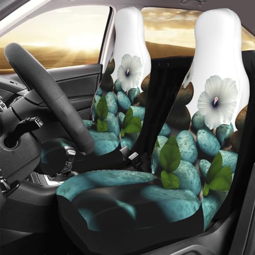 Protection complète housse de siège voiture universelle motif zen fleurs résistantes