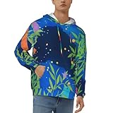 [zhandiffy] 七夕の祈り フード付き春秋プルオーバー 春秋冬用ジャージ上着 2xl