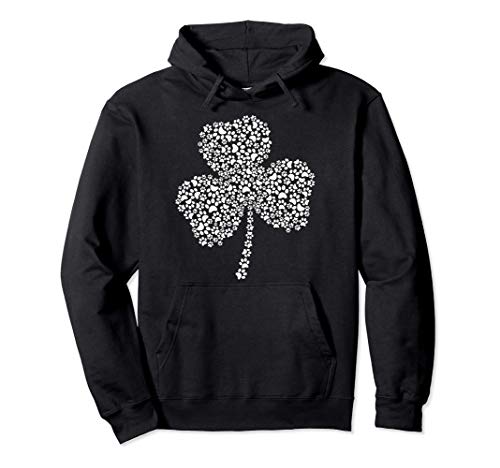 Chien Paw Shamrock St Patricks Day Cat Saint Pattys Gift Sweat à Capuche