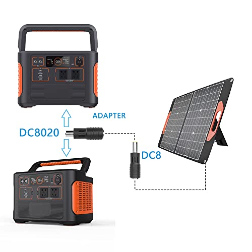 YAODHAOD DC8mm Stecker 2pcs, DC7909 männlich auf DC8020 weiblich und DC7909 weiblich auf DC8020 männlich Adapter für Solar Panel RV tragbares Kraftwerk kompatibel mit Jackery Explorer Serie