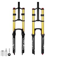 【新品・未使用】ダブルクラウンフォーク 69cm/1 1/8_ブラックマット Amazon.co.jp: FKXSXAZ 26 27.5 トラベル 160mm ダブルクラウン DH