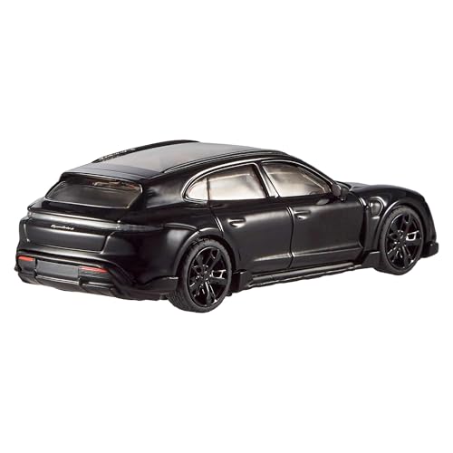 Hot Wheels Premium Porsche Taycan Turbo S Cross Turismo, voiture à l'échelle 1:43 avec pneus Real Riders, carrosserie et châssis en métal, jouet de collection pour adultes et fans, HWT10