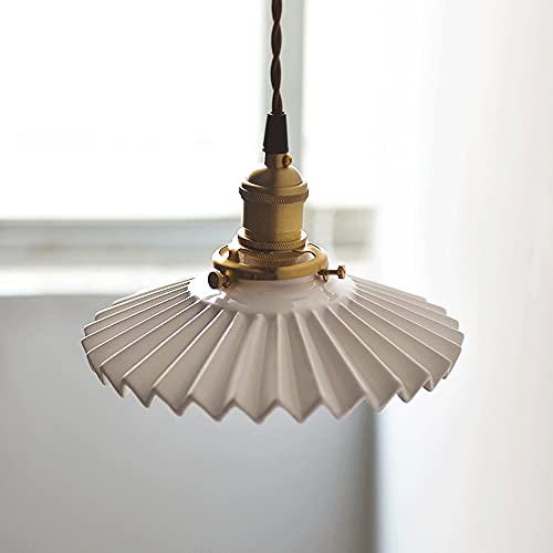 Lustre plissé ajustable E27 fini les éclairages agressifs au salon - 8