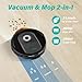 Xcity Robot Vacuum and Mop Combo, 4000Pa Strong Suction Smart Vacuum Cleaner with Water Tank & Dustbin, Self-Charging Robotic Vacuum for Pet Hair, Hard Floors & Carpets, App Control, Black
