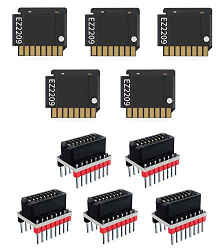 BIGTREETECH New Upgrade EZ2209 Stepper Motor Driver with EZ-Driver Connection V1.0 Support UART Mode for SKR V1.4 Turbo, SKR 2, SKR 3 SKR Pro V1.2, Octopus, Octopus Pro 3D Controller Board (5 Sets)