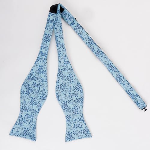 Image of Alizeal Mens 2pcs Floral Pattern Bow Tie Set | Self-tied Pocket Square Colorful Perfect for Weddings Proms Business