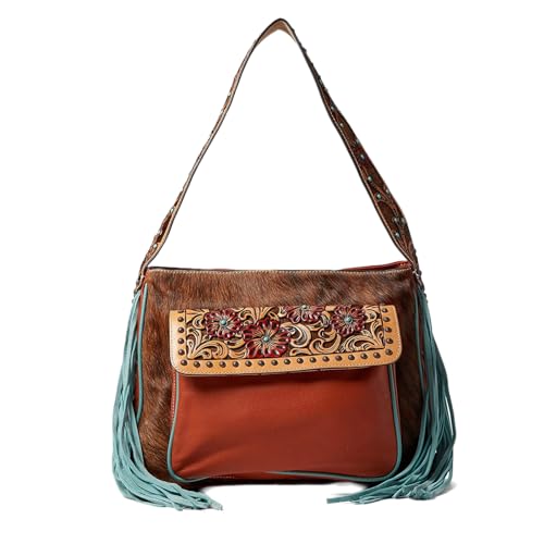 Sac fourre-tout Ariat Lorelei marron clair en peau véritable, grand cabas femme