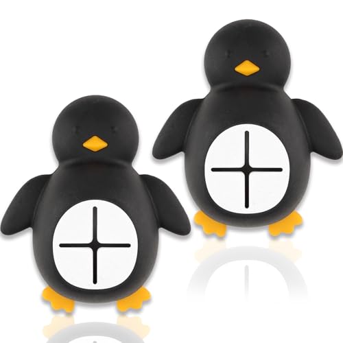 Cute Penguin Adhesive Kitchen Hand Towel Holder 2 Pack, Easy Dish Cloth Rag for Bathroom Garage RV Cabinet, Appreciation Gifts for Friend Sister Coworker, Housewarming Christmas Hanging SSS01