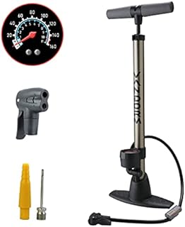 Vandorm Legend VII Track Pump Bicycle Cycle Alloy Floor Track Tyre Inflator Schrader/Presta valve tube Bike Pump with Gauge & FREE Tool Pod Airbed Football Adaptor Bike part