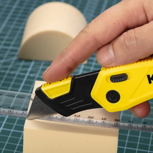 Kata 6-Pack Utility Knife, Folding Box Cutter For Cartons, Cardboard And Boxes, Quick Change Blade, 10Pcs Extra Sk5 Blades Included, Lock Back Mechanism #TOP6