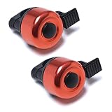 2 Pack Aluminum Bicycle Bells, Loud Cycling Ring Bell Fits Kids Adults Cycle Handle Bar, Red
