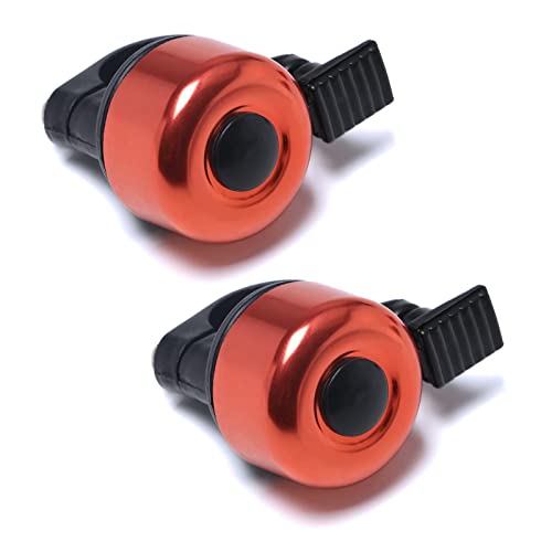 2 Pack Aluminum Bicycle Bells, Loud Cycling Ring Bell Fits Kids Adults Cycle Handle Bar, Red #TOP6