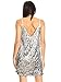 Anna-Kaci Women's V Neck Sleeveless Gradient Sequin Stretchy Mini Party Clubwear Dress, Silver, Large