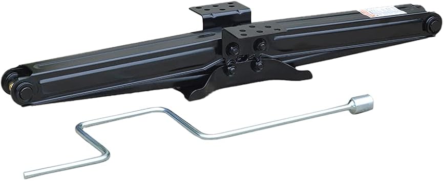 Bastion Distribution 30" Scissor Jack with Crank Handle | 5000lbs Capacity | Adjustable 5-30 Height | Spray-Tested Powder Coated | BJ-5000MSJ30