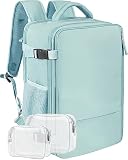 Snoffic Personal Item Travel Backpack Airline Approved, 17 Inch Carry-on Backpack, Waterproof Casual
