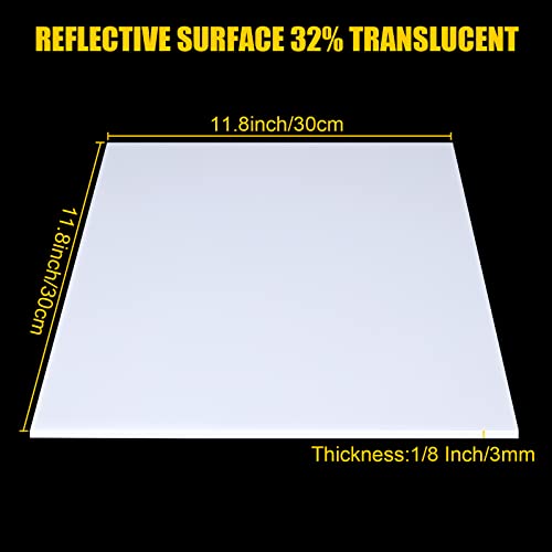 4 Pack White Acrylic Sheet 1/8 Thick Translucent Acrylic Sheet 11.8X11.8 Inch Plastic Sheets White Plexiglass Sheet Square Board For Signs, Lighting, Diy Crafts #TOP1