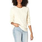 Amazon Essentials Women's Fisherman Cable Long-Sleeve Crewneck Sweater (Available in Plus Size)