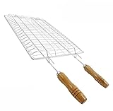 Grelha Churrasqueira Inox Multiuso - Peixe, Frango, Linguiça e Pão de Alho