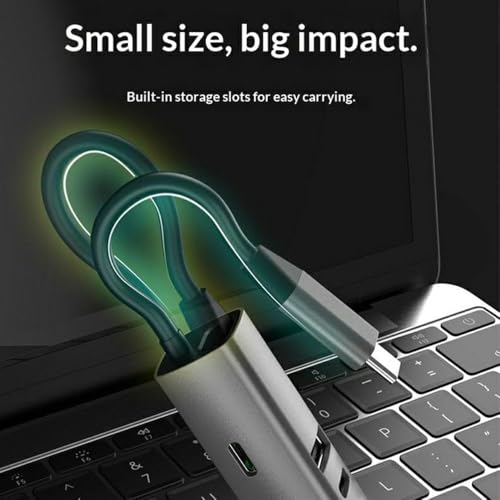 Image of USB C Hub 7-in-1, Multiport Adapter with 4K HDMI, 100W PD Charging, SD /TF Card Reader, 1 USB-A 3 .0 and 2 USB-C 2.0 Data Transfer Ports for Ma /Book Pro /Air, 1P.ad Pro, Laptop, XPS (TYS-7HD-2C)