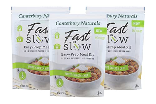 Canterbury Naturals Fast or Slow Easy-Prep Meal Kit, White Chicken Chili, 8-Ounce Pouch (Pack of 3)