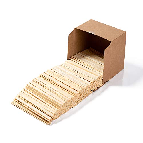 Lot de 1 000 agitateurs à café en bambou biodégradables jetables, 19 cm Cover