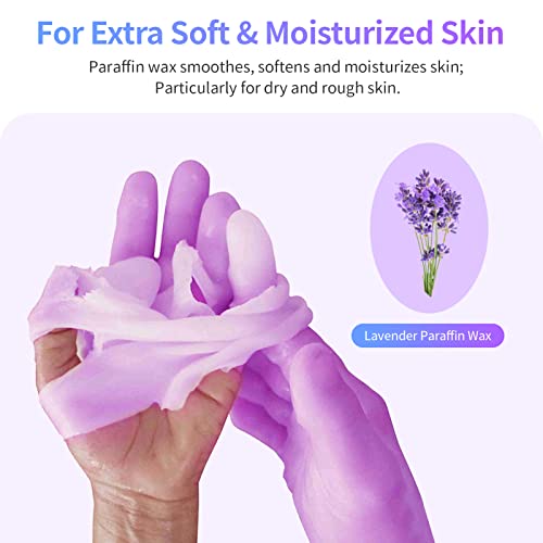 Teglu Paraffin Wax 1.35kg, 3 bloki po 450g do każdej kąpieli parafinowej dla suchej skóry dłoni i stóp (Lavender)
