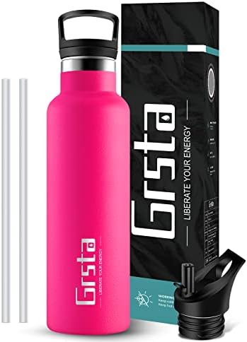 Grsta Water Bottle, Stainless Steel Vacuum Insulated Bottles 350/500/750/1000ml, BPA Free Reusable Drinks Bottle - 12 Hours Hot & 24 Hours Cold, Leakproof Flask for Adult, Kids, Sports, Home, School