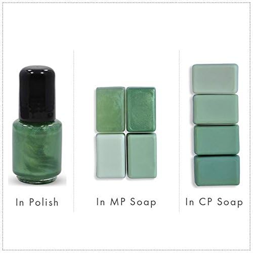 Soapberry Green Luxury Mica Colorant Pigment Powder Glitter Effects for Soap Candle Nail Polish 2 oz