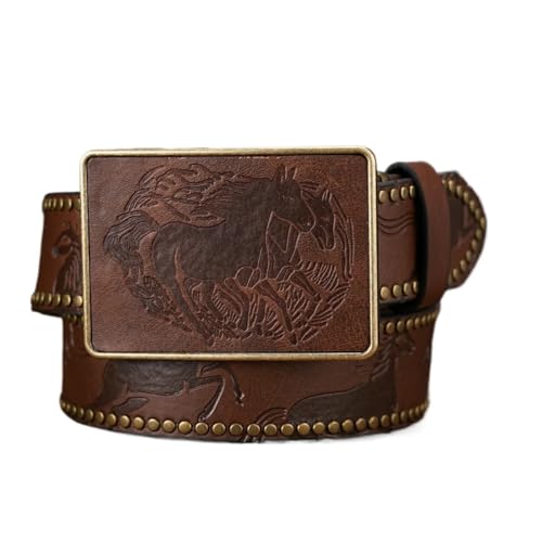 Ceinture western en cuir qui dure fini les ceintures fragiles avec boucle cheval au galop