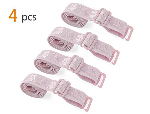 Image of uxcell 2 Pair 10 /12 /15 /18 /20mm Width Stretchable Shoulder Bra Straps Adjustable Elastic Straps for Women