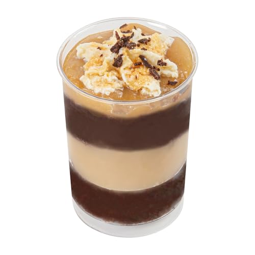 Restaurantware Mini Serve 4.7 Ounce Plastic Dessert Cups, 100 Disposable Round Serving Cups - Lids Sold Separately, Stackable, Clear Plastic Parfait Cup, Durable, For Ice Cream, Gelato, And Sorbet