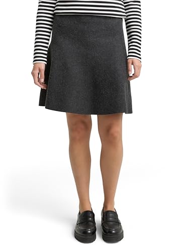 Mini jupe Tom Tailor Denim XL gris chiné pour femme sportive