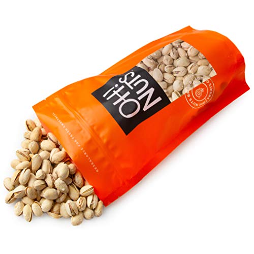 Oh! Nuts Iranian Style Pistachios, Roasted Lightly Salted, Shelled Whole Nuts, For Healthy Snacking, Paleo, Keto, Vegan And Certified Kosher, 1Lb (16Oz) Bulk Bag #TOP4
