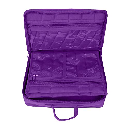 Yazzii Original Craft Organizer Tote Bag - Portable Storage Bag Organizer - Multipurpose Storage Organizer for Crafts, Cosmetics & Jewelry. Purple - Thumbnail 6