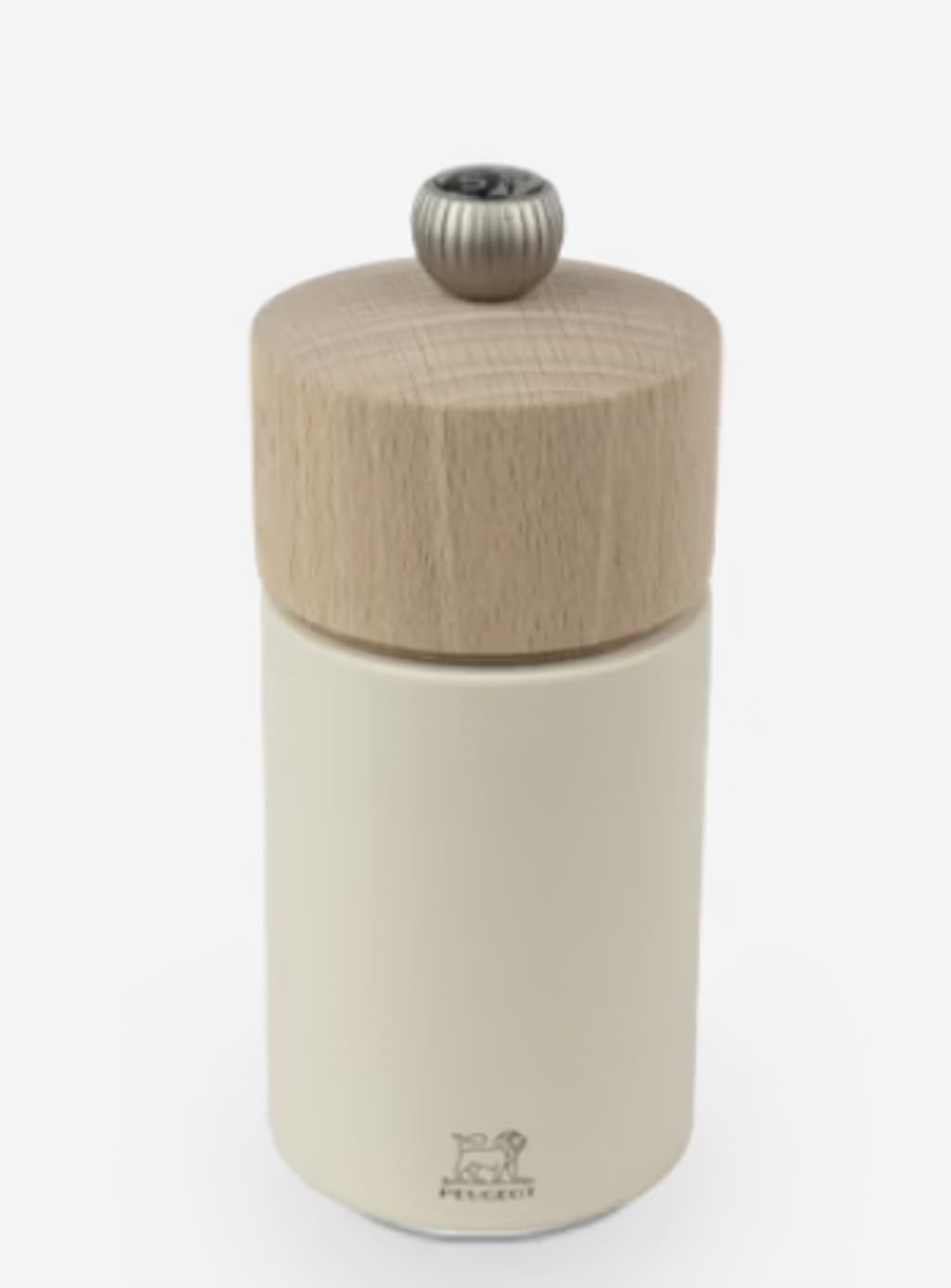 PEUGEOT - Boreal 12cm/ 5" Salt Mill with Zirlion Classic Grind System -PEFC Certified Beech Wood - Made in France - Feather White