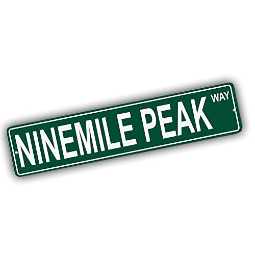 Brotherhood Aluminum Street Sign for Ninemile Peak - Nevada Man Cave Decor