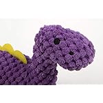 goDog Checkers Just for Me Dinos Bruto Squeaky Plush Dog Toy, Chew Guard Technology - Purple, Mini - Image 3