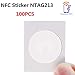 Produktbild NTAG213 NFC Tags(100 Stück) Selbstklebend Vom Typ NXP NTAG 213 TimesKey NFC Sticker Mit 144 Byte Speicher | Beschreibbar | Kompatibel Mit Allen Anderen NFC Fähigen Geräten-Rund