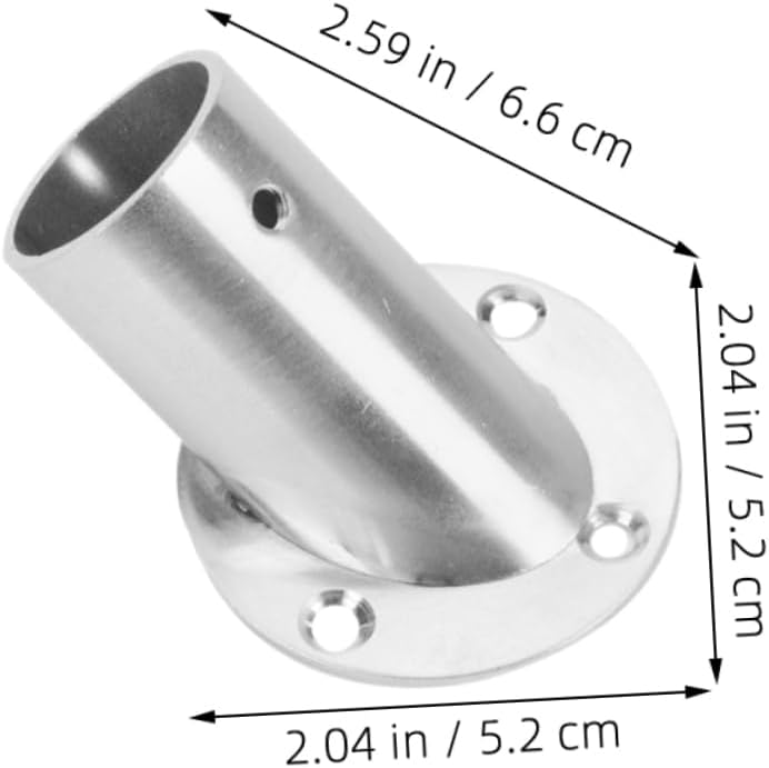 4pcs Stainless Steel Closet Rod Brackets Angled Clothing Rod Easy Install Maximize Storage Space