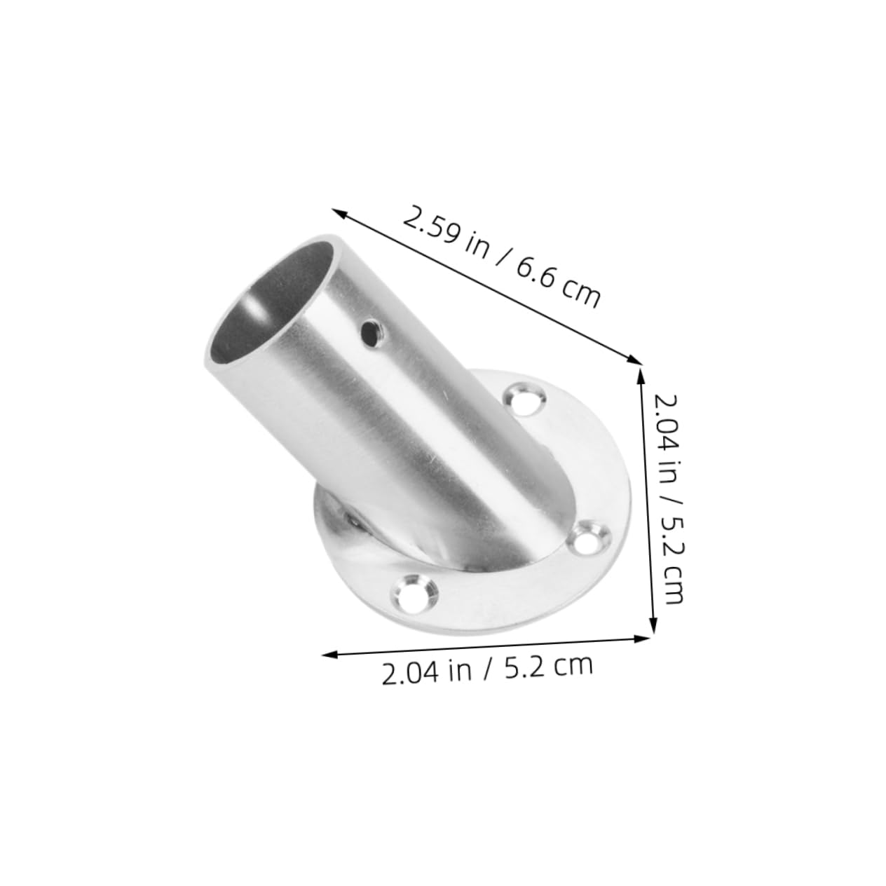 BUGUUYO 4pcs Stainless Steel Closet Rod Flange Support Brackets Wardrobe Pole Holders for Secure Closet Organization and Versatile Rail Compatibility