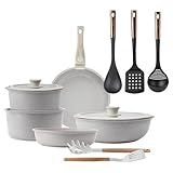 Spatule, cuillère et louche en PBT résistant à 200 °C, moderne, durable et anti-rayures.