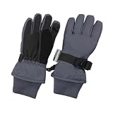 Zelda Matilda 3M 100G Thinsulate - Waterproof Warmest Winter Kids Gloves For Boys and Girls (Szare, 6-8 Lata)