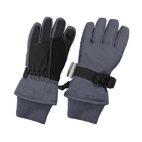 Zelda Matilda 3M 100G Thinsulate - Waterproof Warmest Winter Kids Gloves For Boys and Girls (Szare, 6-8 Lata)