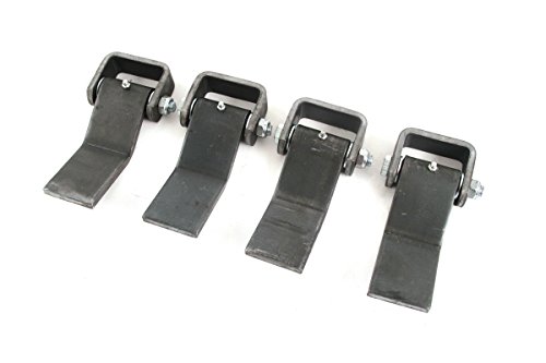 Red Hound Auto Qty 4 Steel Strap Style Long Leaf Hinge With Grease Zerk Fitting Weld-On Heavy Duty Greaseable Trailer Truck Body Gate Door Hinge #TOP2