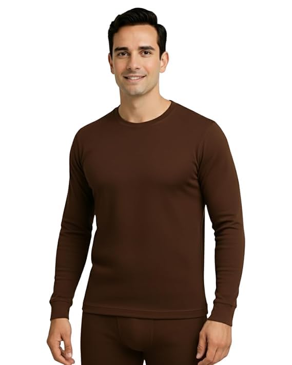 adesh anusaar Bunex Men's Fleece Winter Body Warmer Thermal Upper Unisex (Brown, M-85)-picture-31