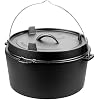 EDGING CASTING Pre-Seasoned Cast Iron Camping Dutch Ovens, Outdoor Camping Dutch Oven Pot with Lid Tripod, 8 Quart