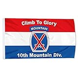 Aihccy US Army 10th Mountain Division Flag Banner Man Cave 3x5Feet